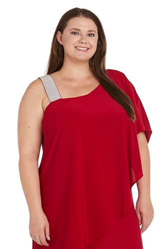 Image of R&M Richards Women's Asymmetrical Elegance Cocktail Dress