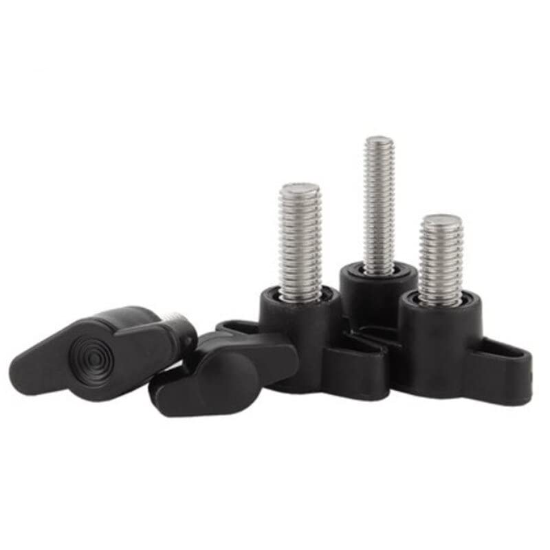 Miniatura 5 de 35 piezas M4 M5 M6 M8 Longitud 0.315 in a 164.0 ft Cabeza S Tipo Nylon Plástico Cabeza Mango Pulgar Tornillo Perno Baquelita Perno Ciruela Perilla