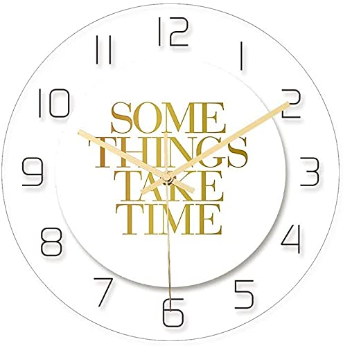 Horloge murale acrylique transparent XJBTBA silencieuse pour supprimer le tic-tac