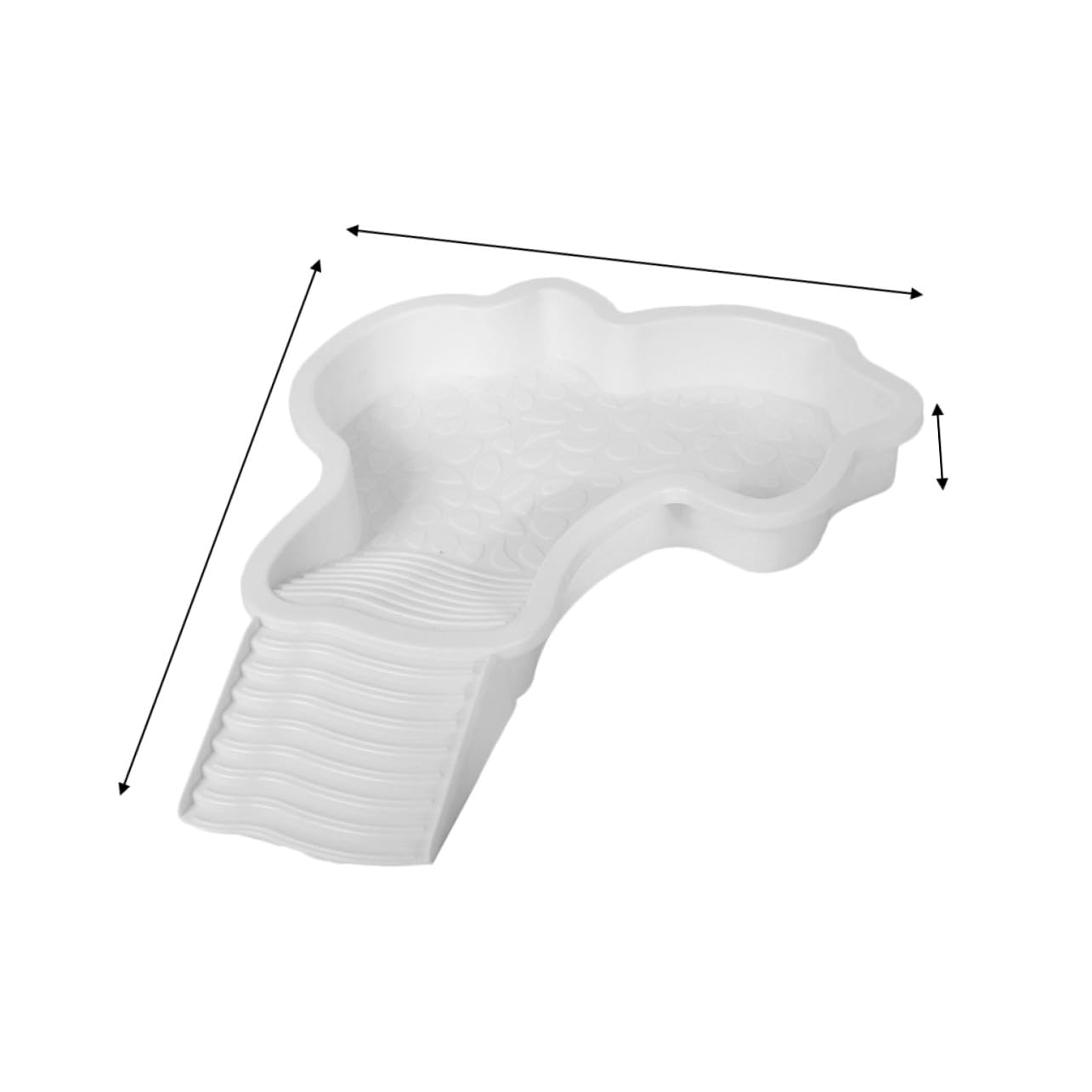 2 Pezzi Vasca per Tartarughe Semiaquatiche con Rampa Antiscivolo Piscina Rettile Dual Use Acqua e Accessorio per Benessere e Movimento Naturale