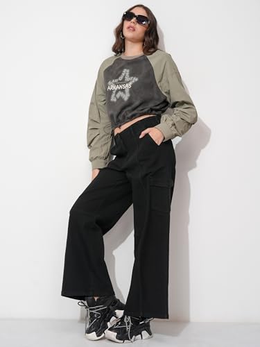 Image of Tokyo Talkies Women's Wide Leg Regular Jeans | Stretchable Mid-Rise Jeans Pant