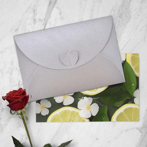 Cartes de vœux vierges motif citron avec enveloppes pour toutes occasions