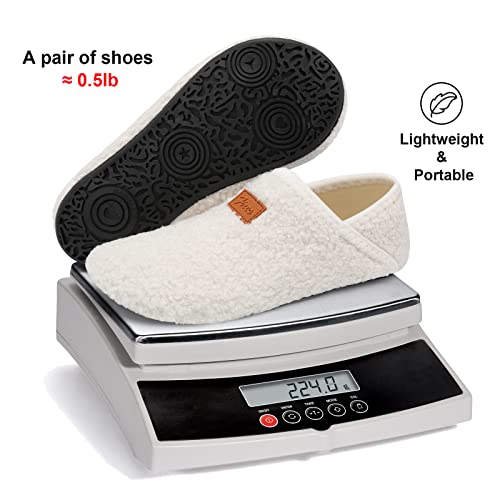 Image of Fires Womens Mens Slippers with Rubber Sole Soft-Lightweight House Slipper Socks Around House Shoes Non Slip Indoor /Outdoor