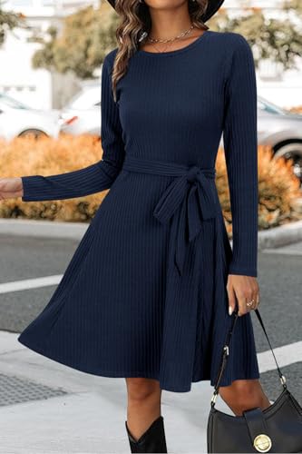 Image of Newshows Women's Sweater Pockets Fall Winter Teacher Work Casual Dress