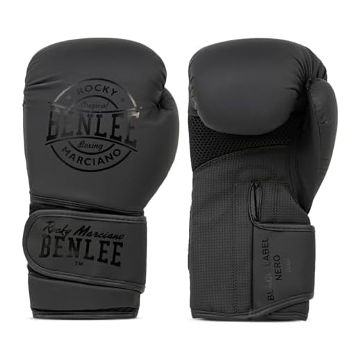 Benlee Boxhandschuhe aus Kunstleder Black Label Nero Black 14 oz