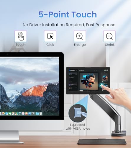 Image of NLIEOPDA 7 Inches Touchscreen Monitor, HD 1024x600 IPS LCD Capacitive Touch Screen Compatible with R Pi 4B /3B+ /3B /2 /1B+ /Zero Ora Pi 5 Por /3 Plus /3B /4B Ban Pi and Windows 10 /8 /7 (CX-080-A US)