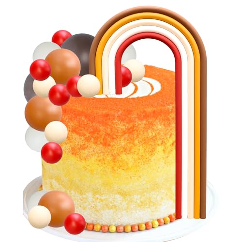 Kit décoration gâteau mariage et anniversaire arc-en-ciel bleu foncé 26 pièces