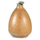 URPOWER Essential Oil Diffuser 150ml Ultrasonic Aromatherapy Oil Diffuser with Adjustable Mist Mode Waterless Auto Shut-off and 7 Color Changing LED Lights Portable for Home Baby Office - Wood Grain