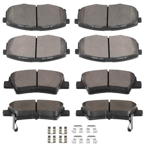 Image of SCITOO D1397 D1544 8PCS Front Ceramic Rear Semi-Metal Brake Pad Sets | Fit 2014-2016 For Kia For For Soul 1.6L,2014-2016 For For Soul 2.0L
