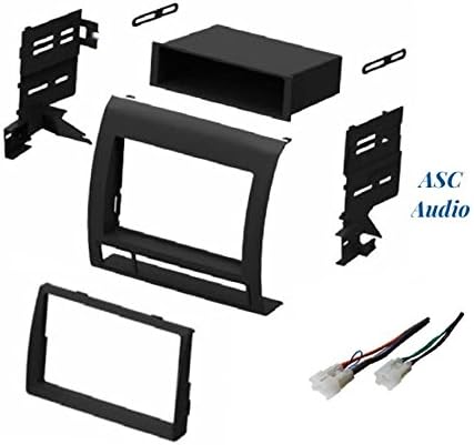 ASC Audio Car Stereo Dash Install Kit and Wire Harness for Installing an Aftermarket Single or Double Din Radio for 2005 2006 2007 2008 2009 2010 2011 Toyota Tacoma - No Factory Premium Amp/JBL