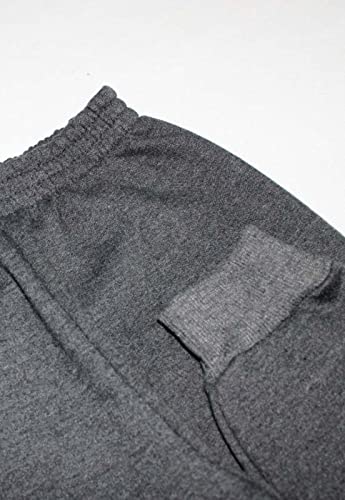 Calça Moletom Inverno Cia da Malha Masculino Infantil Básica Cor:Mescla Escuro;Tamanho:10