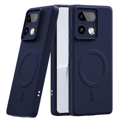 Image of Casotec Back Cover | MagFit Ring Design (Non-Magnetic) | Shockproof Case | Anti-Slip Grip | Raised Camera Edges | Slim Protective Case for Realme 16 Pro Plus 5G (Steel Blue)