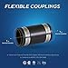 Supply Giant 6I44 Flexible Pvc Coupling with Stainless Steel Clamps, 1 Inch, Black