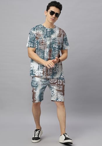 Image of Wear Your Opinion Mens Co ord Set All Over Printed T-Shirt & Short Set
