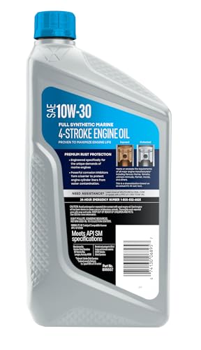 Valvoline 4-Stroke Marine Full Synthetic Engine Oil 1 Quart (Pack of 6) - Thumbnail 3