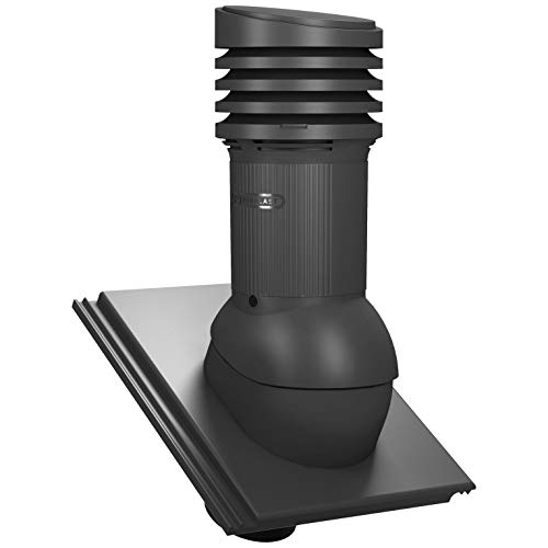 Preisvergleich Produktbild Entlüfterkamin EVO DN125 für Braas - Tegalit Protegon Dachziegel Entlüfter Dachlüfter (RAL 7021 - Anthrazit)