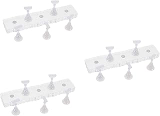 FOMIYES 3 Conjuntos De Ferramentas De Manicure Suporte De Exibição De Unhas Base Magnética Suporte De Prática De Unhas Suporte De Prática De Arte De Unhas Rack De Prática De Manicure