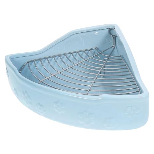 うさぎ トイレ 陶器 カワイ 飼育ケージ内装 三角 兎 トイレ 固定 チンチラ用陶器トワレしっかり固定の深広トイレ 三角トワレ うさぎ 小動物用 トイレ チンチラ用 噛み防止 かわいい コンパクト 三角 ペット 清潔