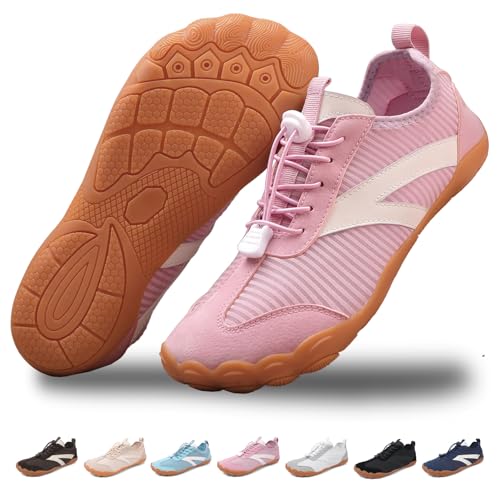 Image of Beach Water Shoes for Women Men Quick Dry Non-Slip Wide Toe Hike Barefoot Footwear for Beach Pool Aqua Swim Surf Walk