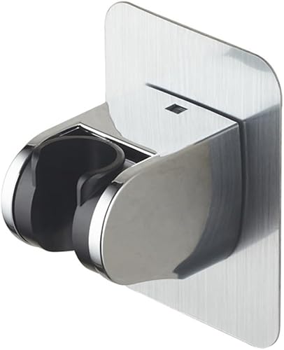 PHILISENMALL Soporte para cabezal de ducha montado en la pared, sin perforaciones, impermeable, soporte para varita de ducha de 7 ángulos,