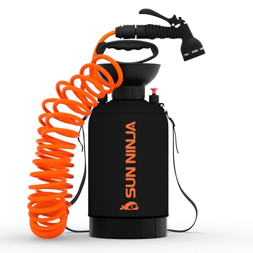 SUN NINJA Portable Shower Bundle with Microfiber Beach Towel miniatura 2