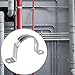 10 Pcs 4inch Rigid Pipe Strap,Two Hole Stainless Steel Strap U Bracket, Widened Tube Strap Tension Clip Assortment Kit Heavy Duty Pipe Clamp for Pipe Fixing（110mm）