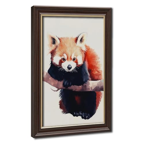 Toile panda aquarelle pour revitaliser un mur de bureau triste