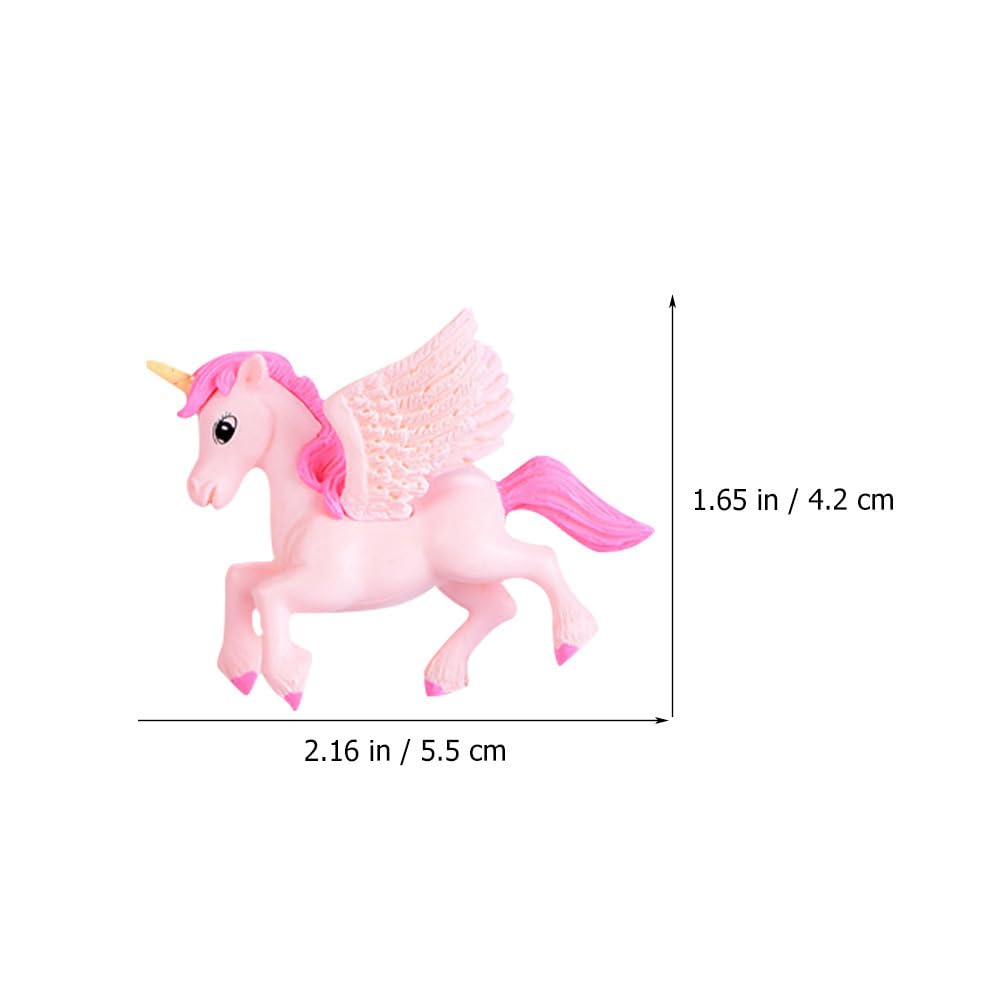 RICUHJIAJU 8 Pièces Mini Figurine Licorne Miniature, Petites Figurines Décoration Gâteau Licorne, Deco Gateau Licornes Accessoire Ornement pour Gateau Fête Anniversaire Cadeau