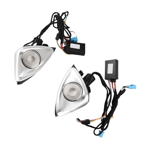 Cocoarm Tweeter Audio de Voiture, Tweeter Rotatif 4D en Acier Inoxydable ABS PC, éclairage Ambiant LED 64 Couleurs, Moteur Silencieux, Installation Facile pour Classe S W222 2018 2020
