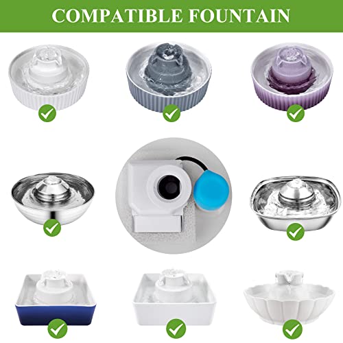 Image of Cepheus 2 Pack Rubber Cap Replacement Compatible with Pagoda Drinking Fountain, Ceramic 360 Pet Fountain