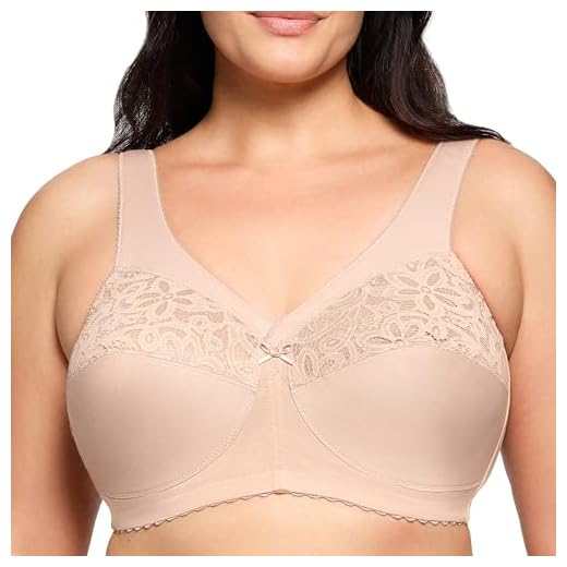 Glamorise Bügelloser MagicLift-Baumwoll-Stütz-BH für große Größen NR. 1001