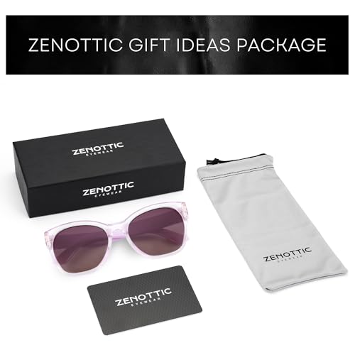 Image of ZENOTTIC Cat Eye Sunglasses Women: Polarized UV400 Oversized Retro Shades