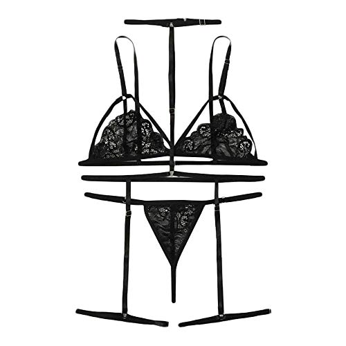 Lingerie sexy femmes jarretière noir pour sublimer les courbes du S au 2XL sans inconfort
