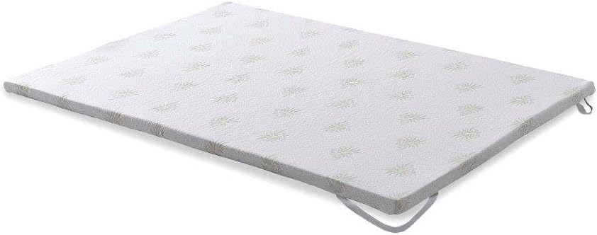 Seasons - Topper Viscoelástico 105 x 190 cm, Altura 6 cm - Topper Colchón Transpirable y Antideslizante - Funda Aloe Vera - Fabricado en España