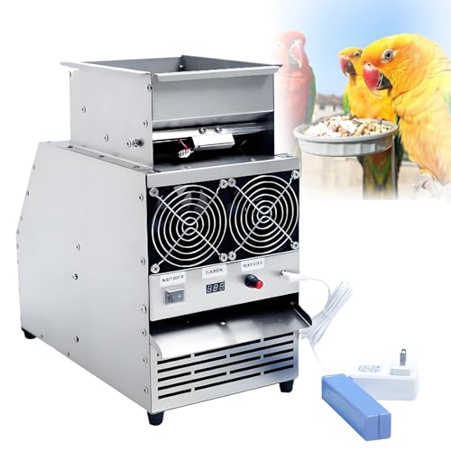 EpyGnom Soffiatrice per Mangime per Uccelli con Ventola a velocità Regolabile Alimentazione CA e CC Vagliatrice per Cereali per Miglio Cereali Vari e Semi di Melone