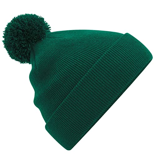 Beechfield B426B Junior Original Pom Pom Beanie - Bottle Green