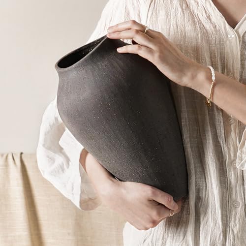 Ceramic Vase - Large 11.8 Inch Tall Floor Vase for