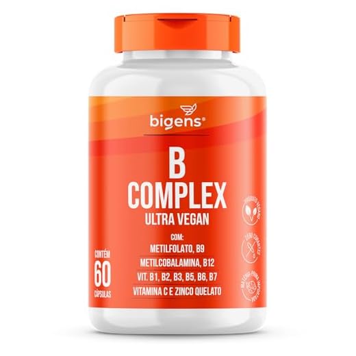 Vitaminas do Complexo B, Vegano, MetilFolato, Metil B12, B1, B2, B3, B5, B6, B7, C, Zinco, 60 capsulas, Biogens