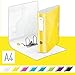 Produktbild Leitz Qualitäts-Ordner 180° Active WOW, A4, Gelb, Abgerundeter Rücken mit 80 mm Rückenbreite, Gummibandverschluss, Leichtes Polyfoam, 11060016