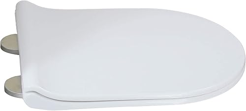 Miniatura 2 de Asiento de inodoro pequeño y compacto en forma de U para kit de repuesto WinZo WZ5079N, piezas de montaje superior de cierre suave, SEAT79N