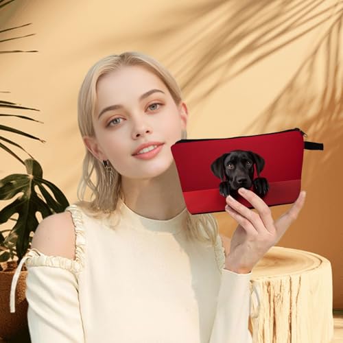 Black Labrador Makeup Bag for Women Travel Cosmetic Organizer Bag Teacher Appreciation Gifts Small Zipper Toiletry Bag Dog Gifts for Dog Lovers4