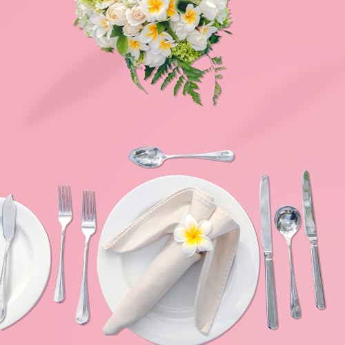 YSYJ 12 Pack Pink 54 x 108 Inch Disposable Plastic Tablecloths Rectangular Table Cloth Plastic Table Cover for Parties by YSYJ - Used condition - Image 7