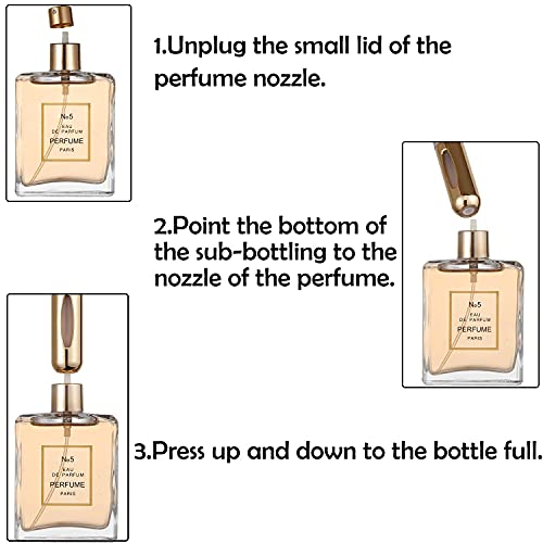 Vonovo Portable Mini Refillable Perfume Atomizer Bottle Atomizer Travel Size Spray Bottles Accessories 5 Sets Of 5Ml/0.2Oz #TOP2