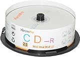 Xtrempro CD-R 52X 700MB 80min CD 25 Pack Blank Discs in Spindle - 11037