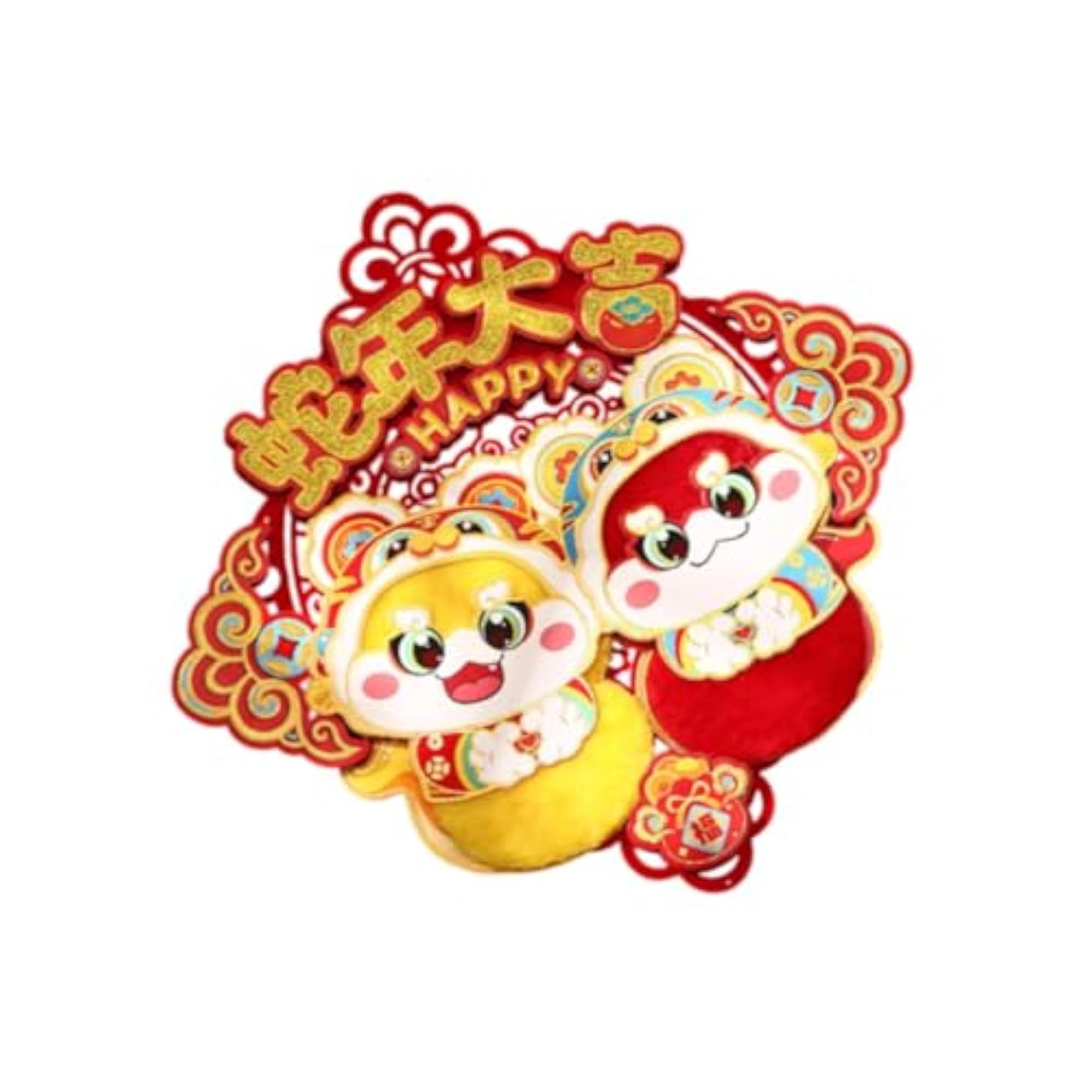 Chinese New Year Decorations 2025 Snake Year Window Stickers