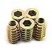 LQ Industrial 25pcs 5/16-18x1 Inch Furniture Screw-in Nut Zinc Alloy Bolt Fastener Connector Hex Socket Drive Threaded Insert Nuts for Wood Furniture 25mm