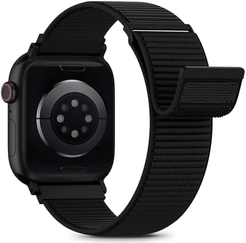 Nylon Sport Loop Band Compatible with Apple Watch Bands 44mm 45mm 46mm 49mm 42mm for Women Men, iWatch Wrist Straps for Ultra 3 2, Se, Series 11 10 9 8 7, Breathable, Soft Band Ideal for Outdoor
