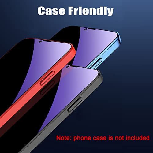 Soopur [2 Pack Compatible With Iphone 13 Pro Max & Iphone 14 Plus Anti Blue Light Privacy Screen Protector 6.7", Scratch Resistant, Anti-Shatter Tempered Glass Film, Rounded Edge Full Coverage #TOP5