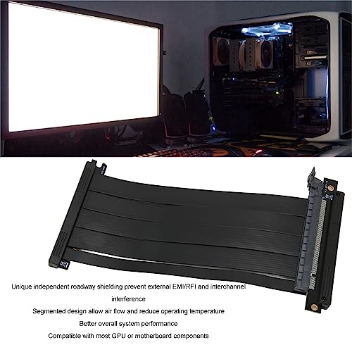 Garsent PCIe 4.0 Riser Cable, Dual Reverse PCIE4.0 X16 Graphics Card - Image 4