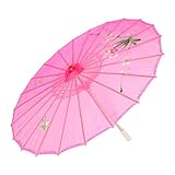 Uonlytech Leichter Chinesischer Seidenschirm Verschleißfester Orientalischer Fächer tanzschirm Halbtransparenter Vintage requisit für Hochzeiten Fotoshootings Bühnenauftritte und Klassische